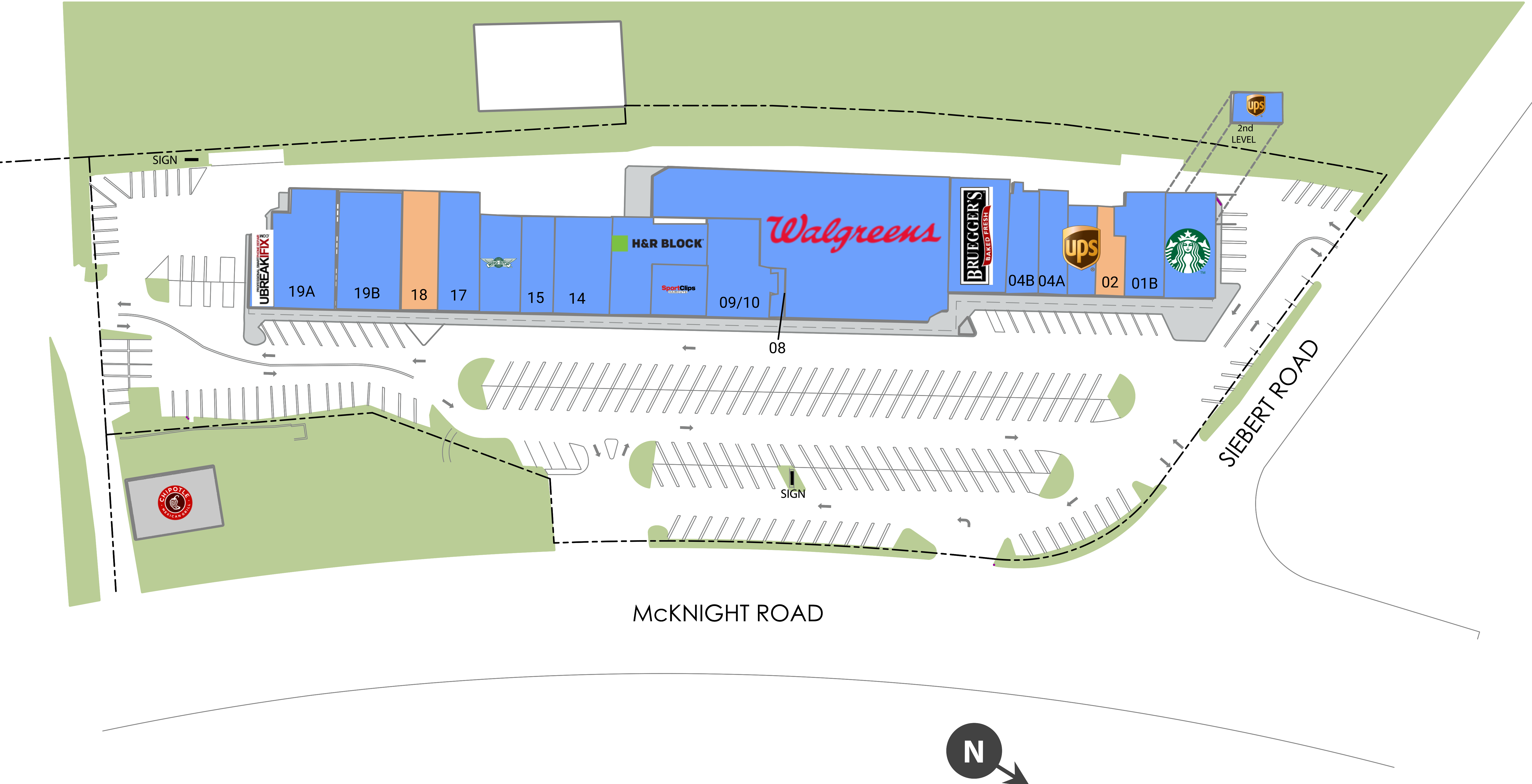 Mcknight Siebert Shopping Center Site Plan