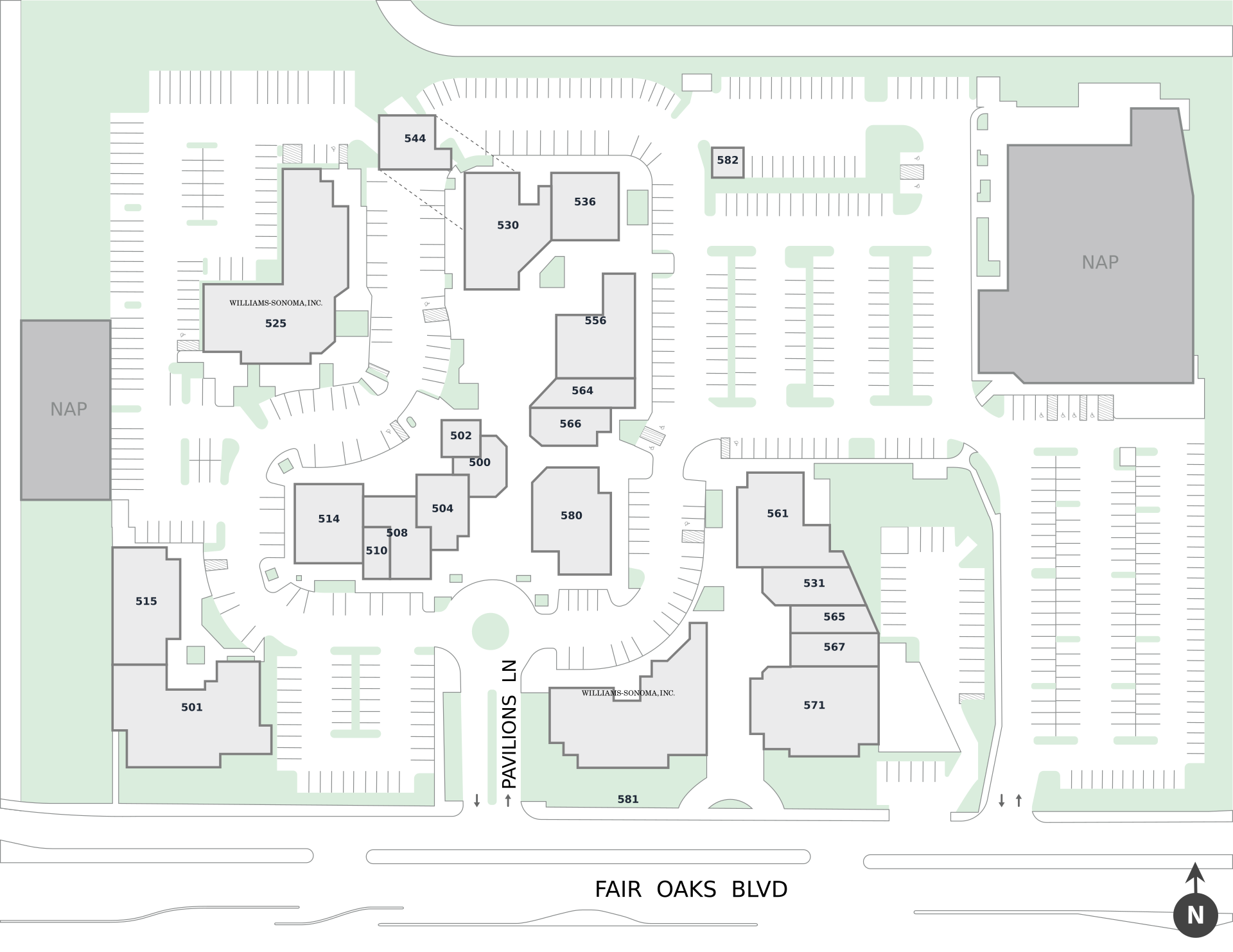 Pavilions Center Site Plan