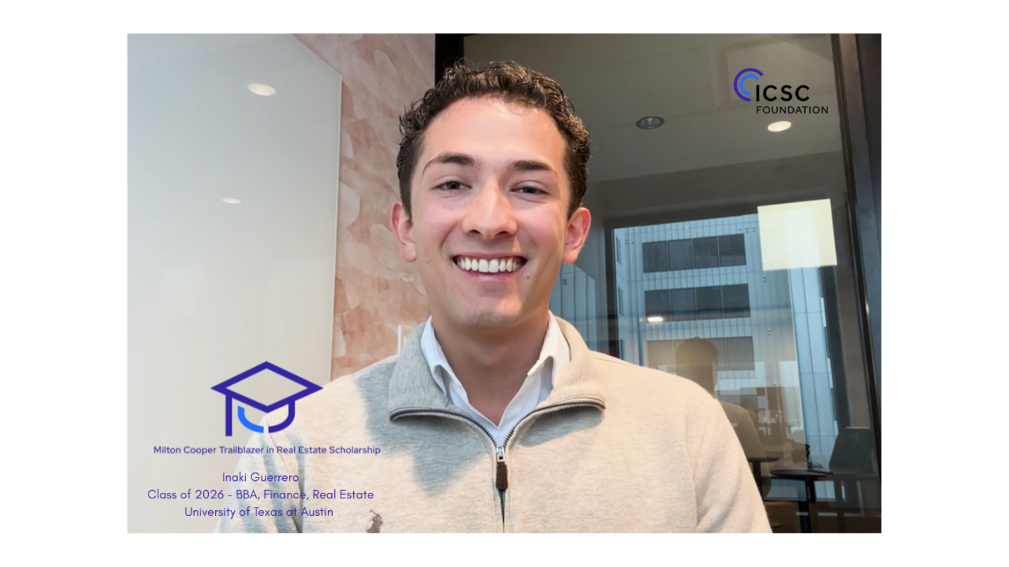 ICSC Milton Cooper Trailblazer Scholarship Winner and FWR Intern Inaki Guerrero