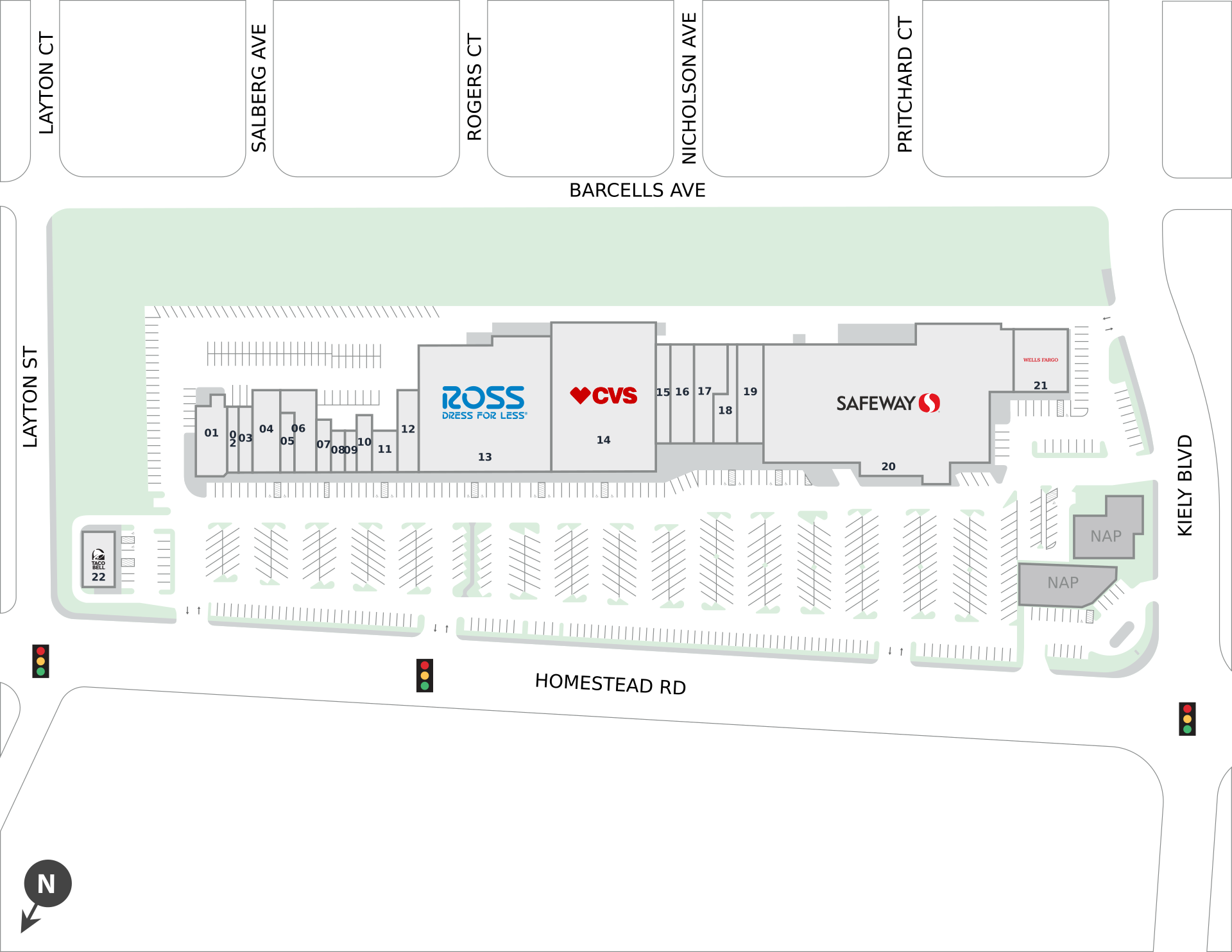 Mariposa Shopping Center Site Plan