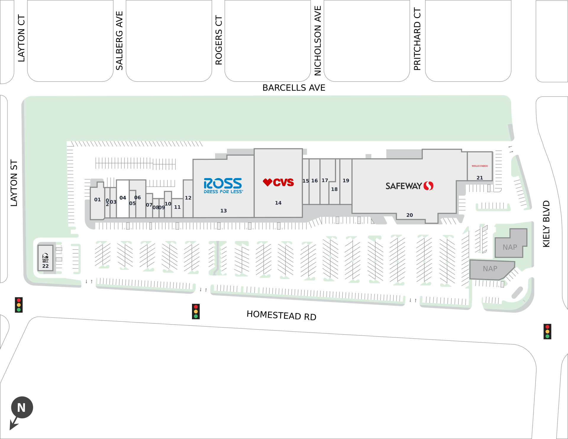Mariposa Shopping Center Site Plan